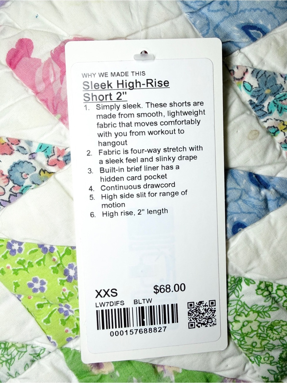 Lululemon Sleek High-Rise Short 2" in Blue Twill - Size XXS (Size 2) NWT - Picture 8 of 8